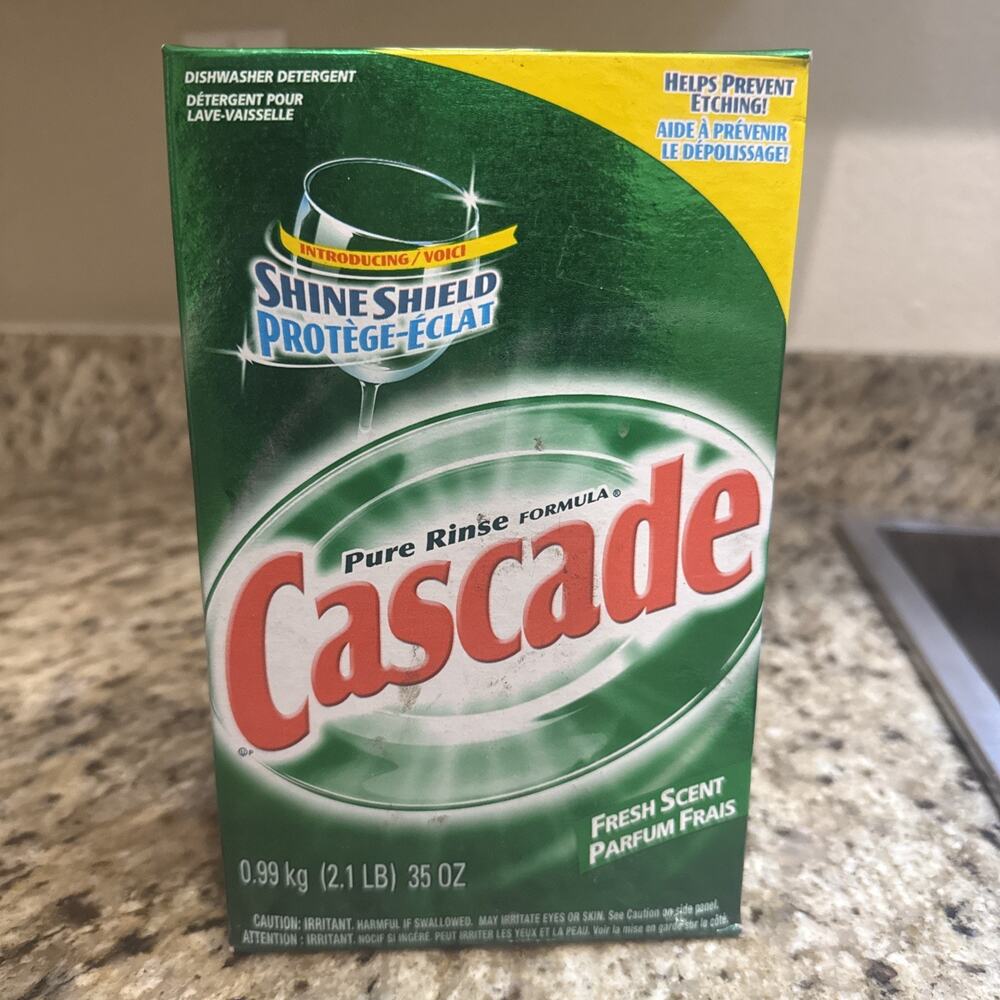 Cascade Automatic Dishwashing Detergent Powder Large Size 35 oz Box Vintage 2004